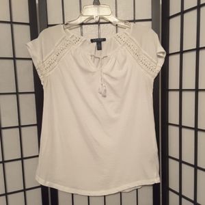 White Lauren Summer Top sz Small